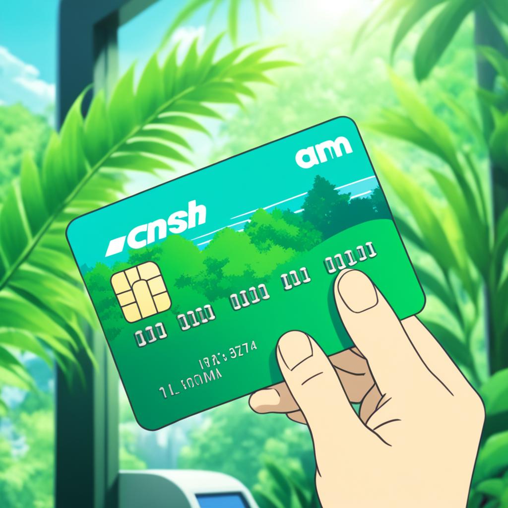 ATM card in hand