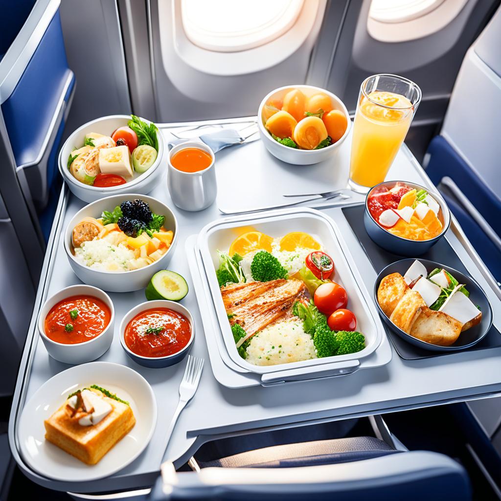 Food and drink options on Royal Brunei Airlines