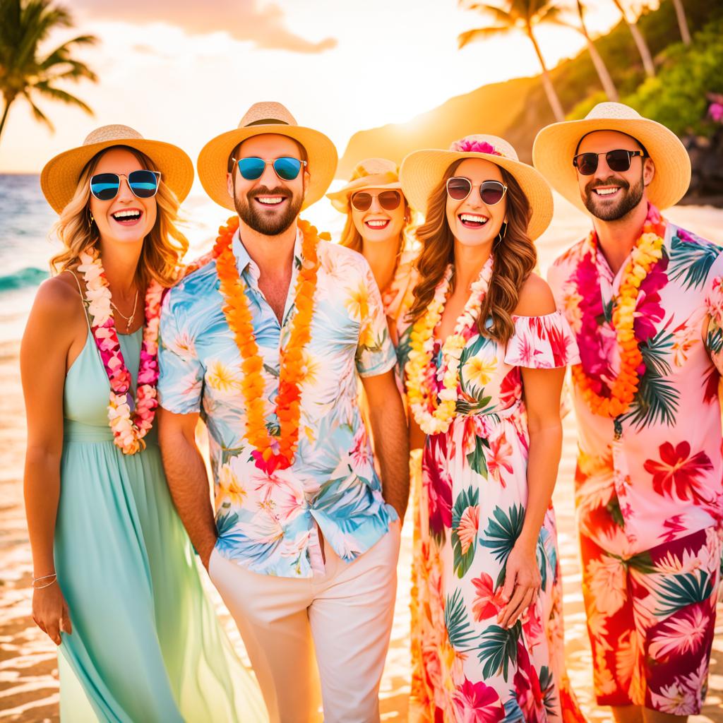 Hawaiian wedding guest attire