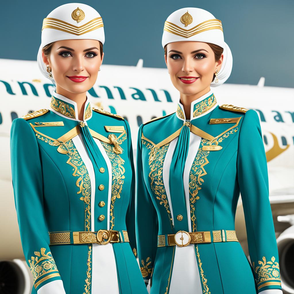 Oman Air cabin crew uniform