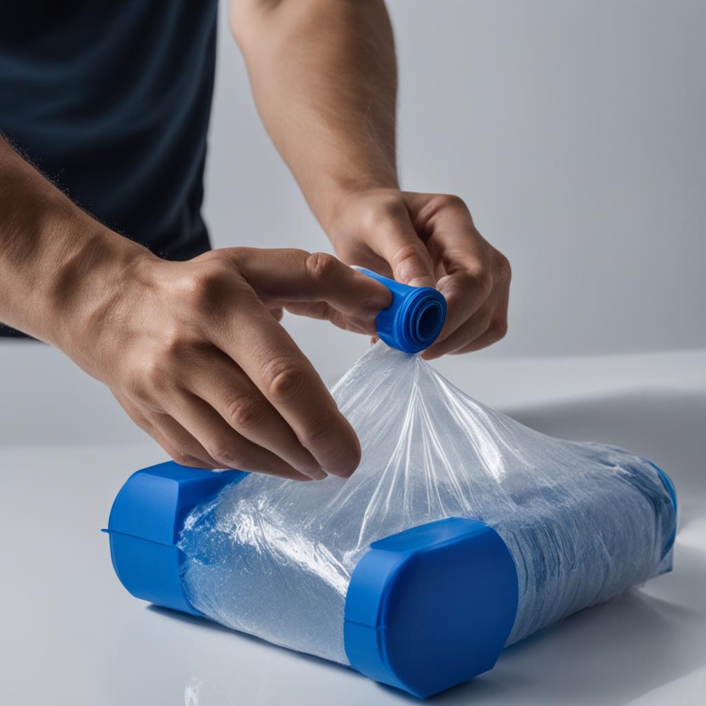 Prevent bottle leaks with plastic wrap