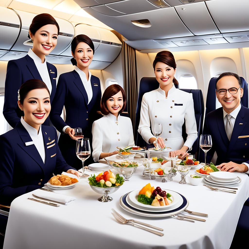 Singapore Airlines business class dining
