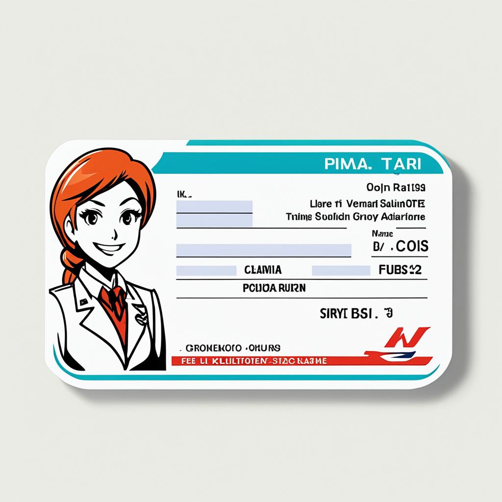 flight attendant name tag