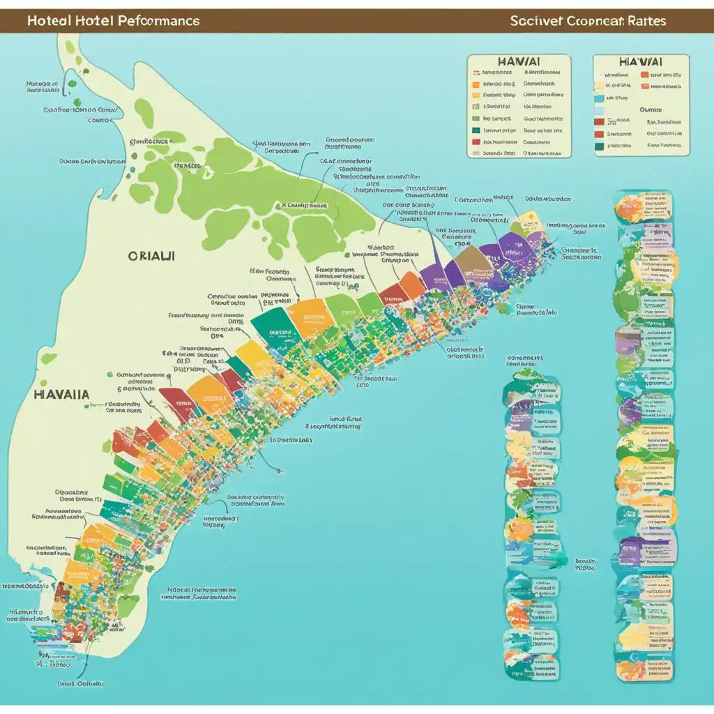 hotel performance by county in Hawaii