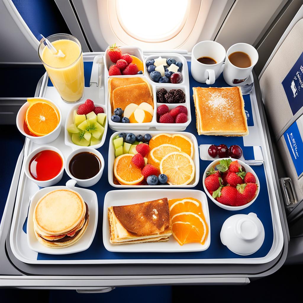 in-flight dining on United Airlines