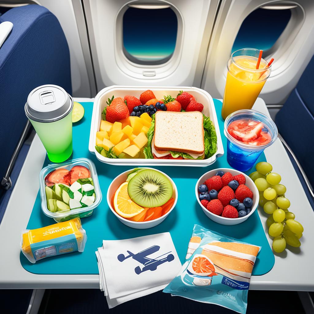 in-flight meal offerings