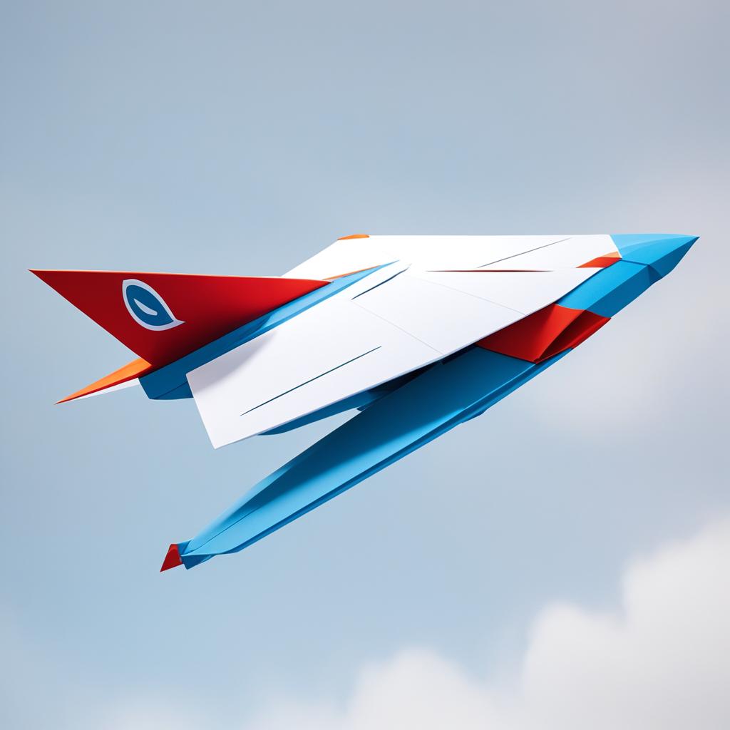 paper plane with fins