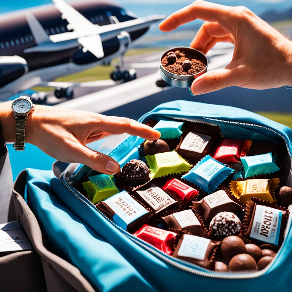 taking chocolates on hand luggage