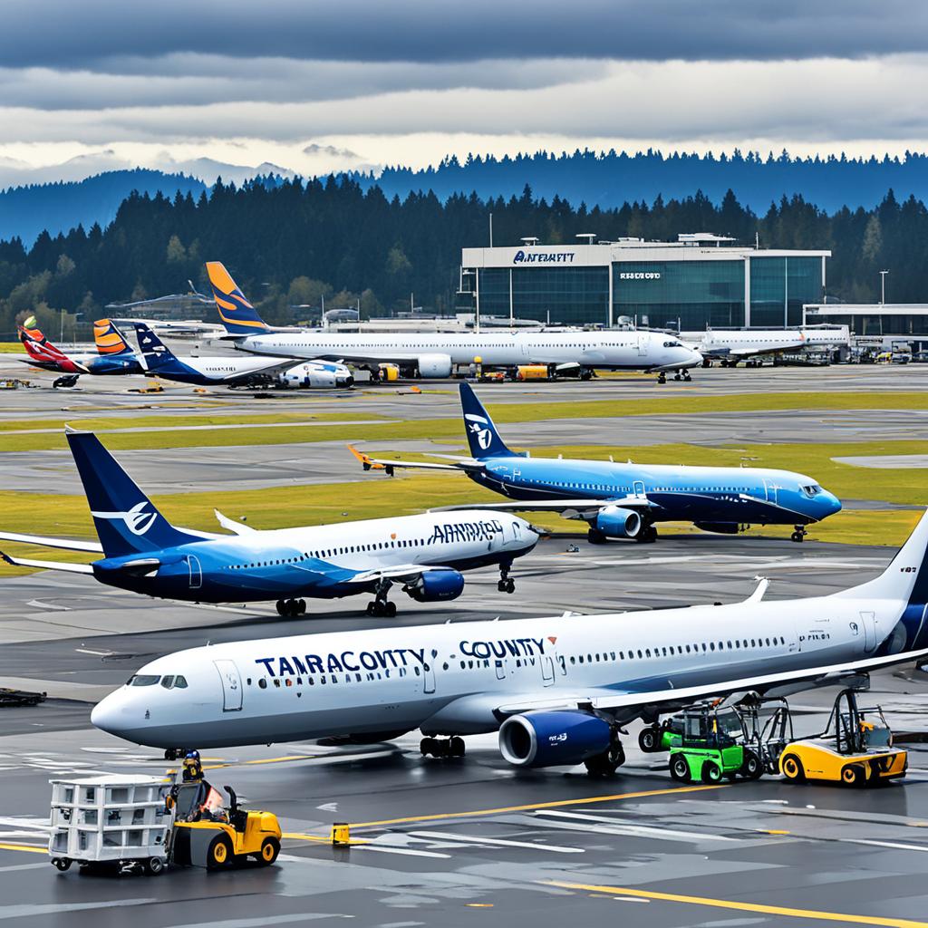 which airlines fly from king county international airport