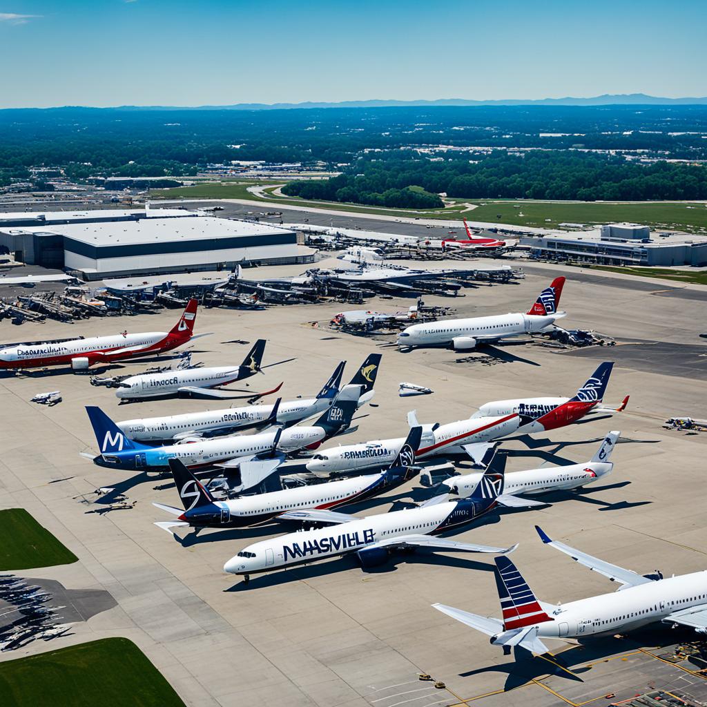 which airlines use nashville as a hub